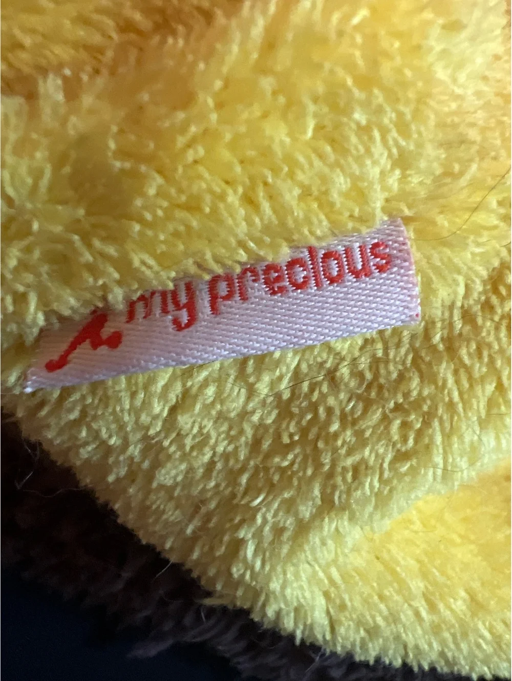 My Precious Yellow and Brown Fleece Pet Hoodie with Cat Patch